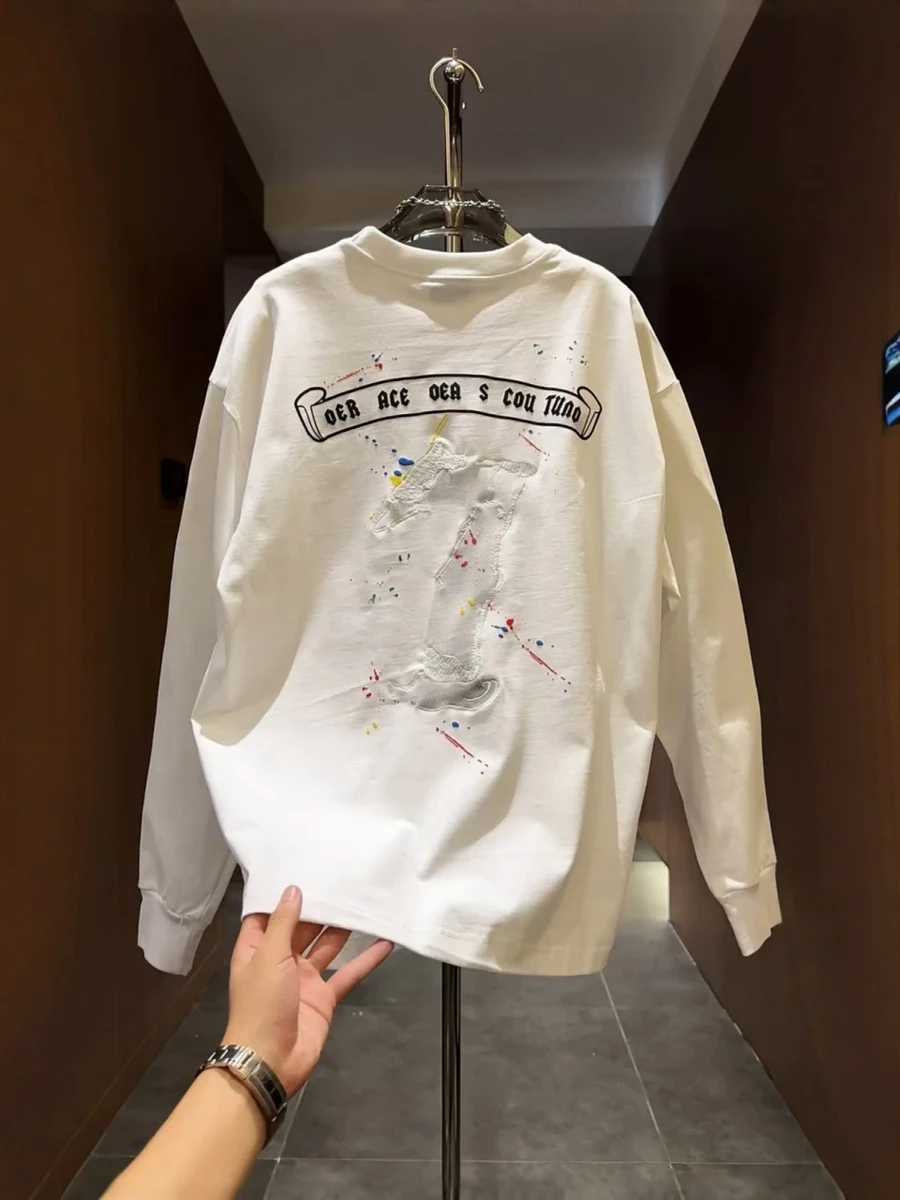 Мужская модная футболка с круглым вырезом, повседневная универсальная базовая футболка, осень 2025, новинка, дышащая футболка с принтом
Мужская модная футболка с круглым вырезом, повседневная универсальная базовая футболка, осень 2025, новинка, дышащая футболка с принтом