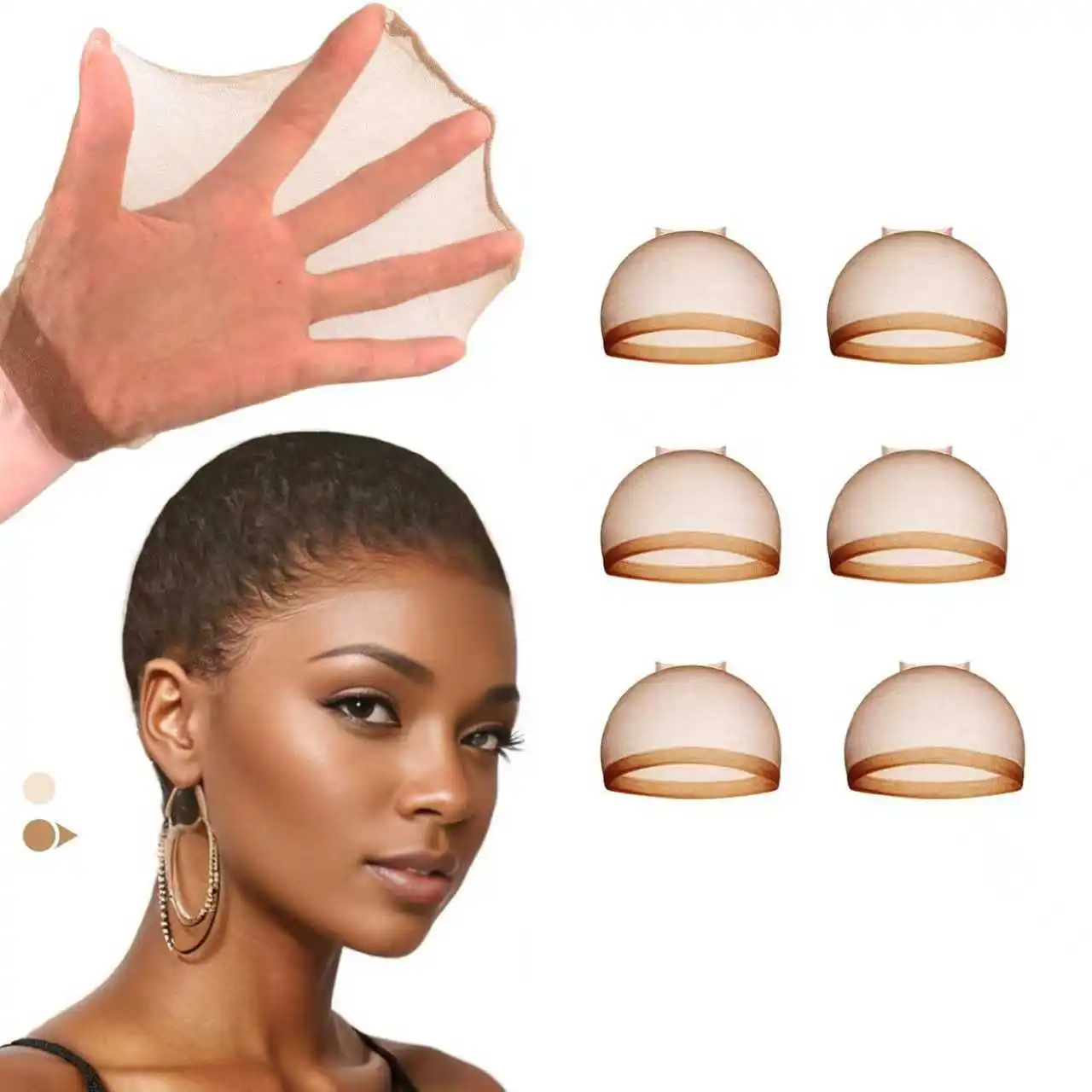 6 Pcs Transparent HD Wig Cap, Thin Nylon Cap for for Women Lace Front, Suitable for Parties, Weddings,Halloween
6 Pcs Transparent HD Wig Cap, Thin Nylon Cap for for Women Lace Front, Suitable for Parties, Weddings,Halloween