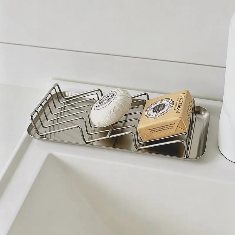 Stainless Steel Soap Holder with Drainage Tray, Countertop Soap Dish for Bathroom and Kitchen, Rustproof Storage Rack
Stainless Steel Soap Holder with Drainage Tray, Countertop Soap Dish for Bathroom and Kitchen, Rustproof Storage Rack