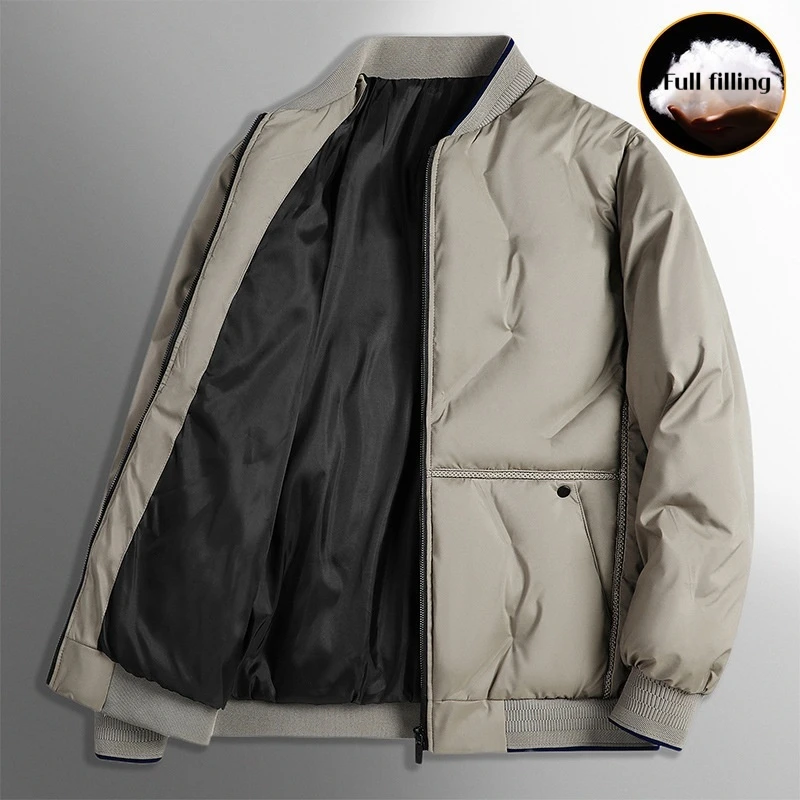 New Men's Light Luxury Down Jacket Lightweight Short Bomber Jacket for Business Middle Age Men Winter Warm Zip Up Outerwear
New Men's Light Luxury Down Jacket Lightweight Short Bomber Jacket for Business Middle Age Men Winter Warm Zip Up Outerwear