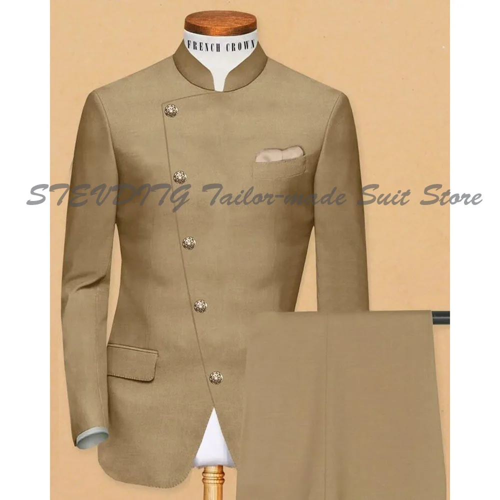 Classic Men Suits Casual Stand-up Collar Single Braested Celebrity Banquet Unusual Situation Male Clothing Classic Skim
Classic Men Suits Casual Stand-up Collar Single Braested Celebrity Banquet Unusual Situation Male Clothing Classic Skim