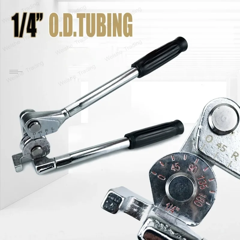 180-degree Tube Bender Non-slip Handle Design 6mm 1/4 O.D.Tubing Strong Bend Copper Pipe Stainless Steel Tube Iron Pipe
180-degree Tube Bender Non-slip Handle Design 6mm 1/4 O.D.Tubing Strong Bend Copper Pipe Stainless Steel Tube Iron Pipe