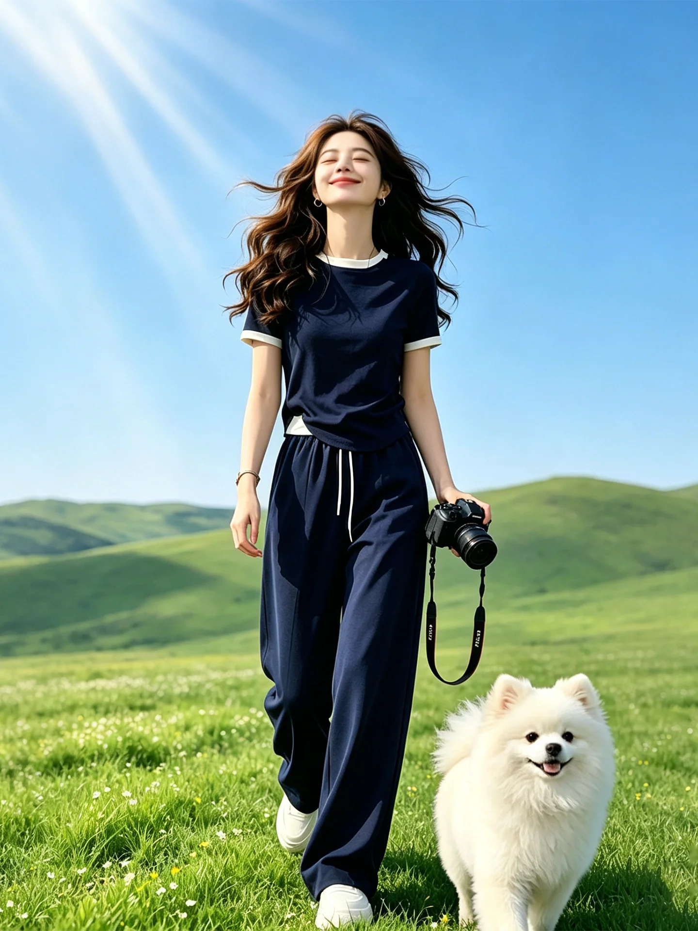 Elegant Women's Summer Commute T-Shirt Wide Leg Pants Two-Piece Set Breathable Lightweight round Neck Short Sleeve Tops
Elegant Women's Summer Commute T-Shirt Wide Leg Pants Two-Piece Set Breathable Lightweight round Neck Short Sleeve Tops