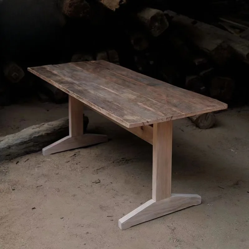 Long table Japanese wabi style dining table solid wood tea table
Long table Japanese wabi style dining table solid wood tea table
