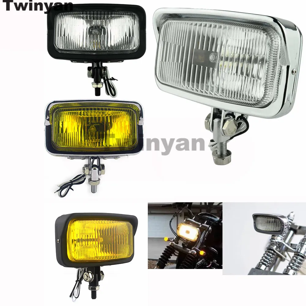 Motorcycle H3 Square Headlight Classic Retro Twin Headlight Bike Headlamp Cafe Racer Bobber Hi/Lo Beam Rectangle Running Light
Motorcycle H3 Square Headlight Classic Retro Twin Headlight Bike Headlamp Cafe Racer Bobber Hi/Lo Beam Rectangle Running Light