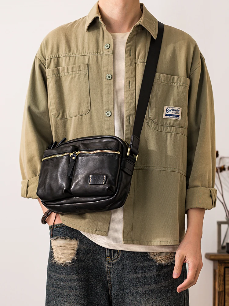 casual fashion designer handmade high-quality genuine leather men's black messenger bag first layer cowhide shoulder bag
casual fashion designer handmade high-quality genuine leather men's black messenger bag first layer cowhide shoulder bag
