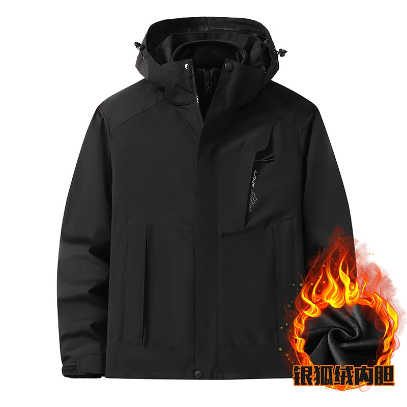 New 3 in 1 Unisex Outdoor Jackets Winter Windproof Fleece Lined Hiking Jacket for Men Climbing Clothing Sporty Loose Fit Jacket
New 3 in 1 Unisex Outdoor Jackets Winter Windproof Fleece Lined Hiking Jacket for Men Climbing Clothing Sporty Loose Fit Jacket