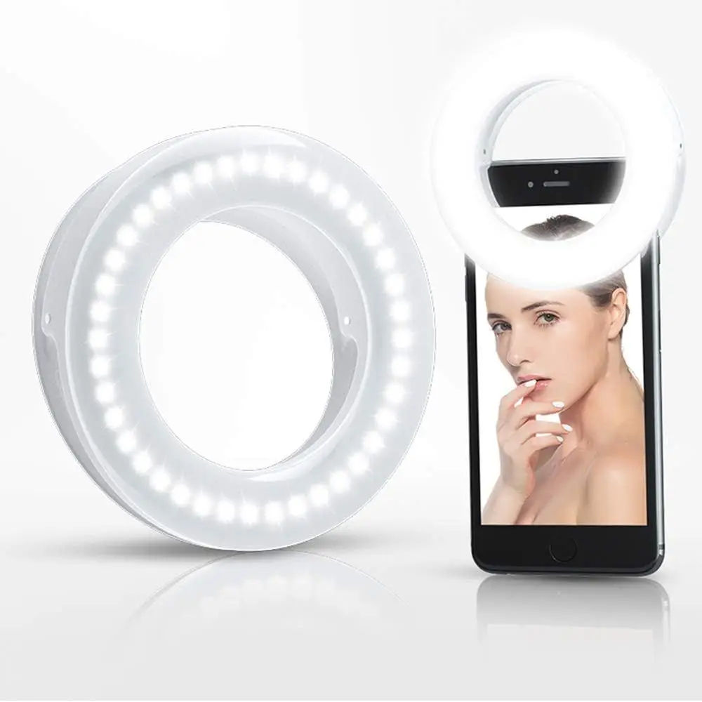 Rechargeable Portable Clip-on LED Ring Light for Photography, Video, and Makeup Application
Rechargeable Portable Clip-on LED Ring Light for Photography, Video, and Makeup Application