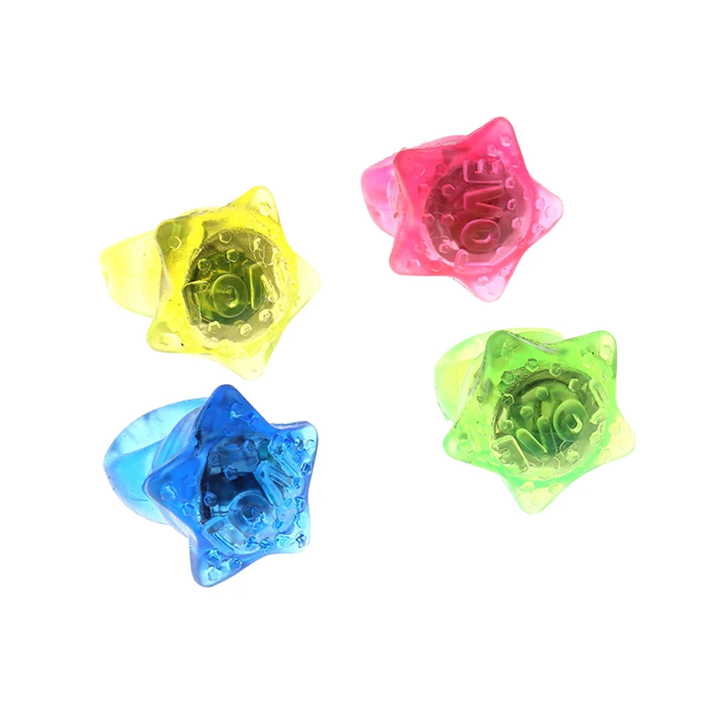 20pcs LED Ring Flashing Pentagram Shape Finger Lights Flashing Ornaments for Mixed Color
20pcs LED Ring Flashing Pentagram Shape Finger Lights Flashing Ornaments for Mixed Color