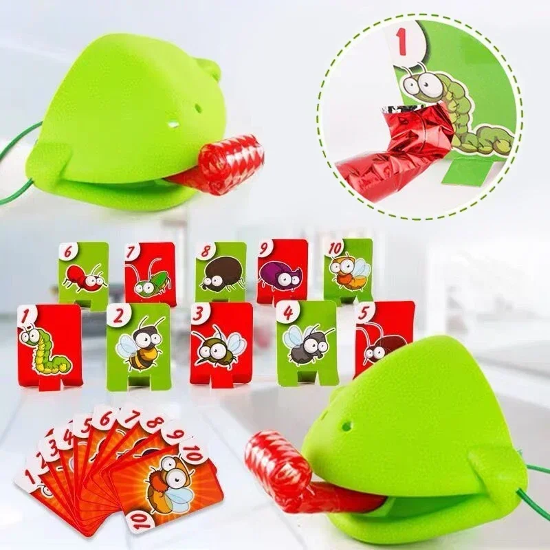 Frog Lizard Mask Board Game with Wagging Tongue Lick Cards Antistress Funny Desktop Puzzle Toy for Children Family Party
Frog Lizard Mask Board Game with Wagging Tongue Lick Cards Antistress Funny Desktop Puzzle Toy for Children Family Party