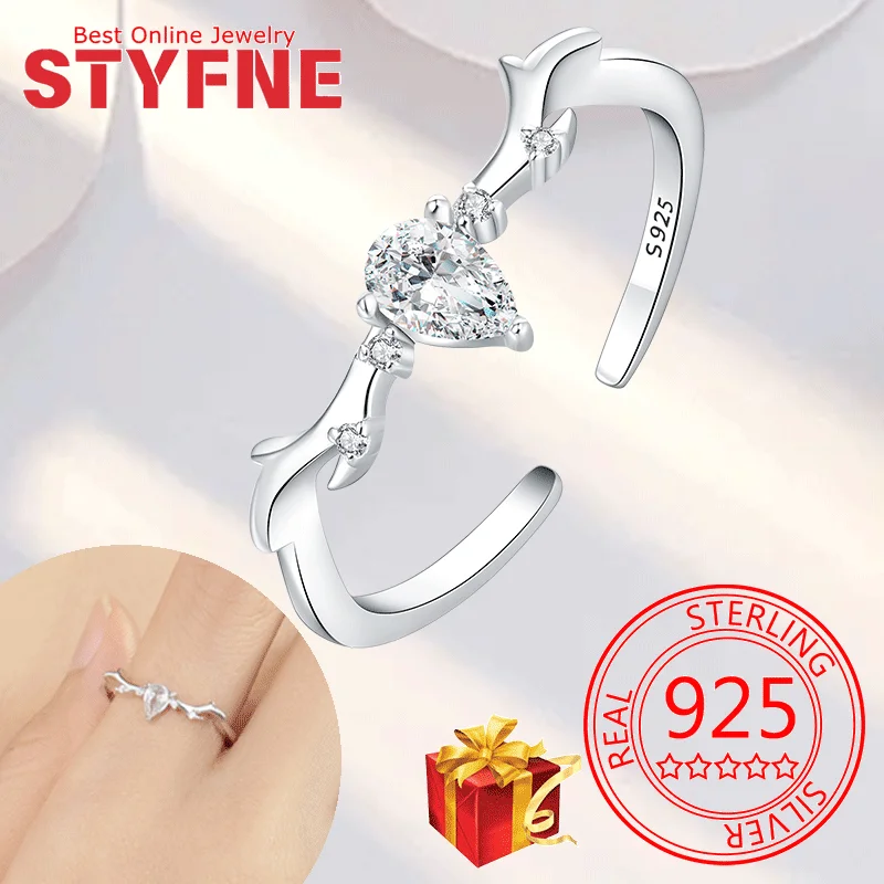 Настоящее серебро 925, капли воды, рога оленя, кольца на палец с фианитом, регулируемые для женщин, свадебные украшения, подарки с подарочной коробкой
Настоящее серебро 925, капли воды, рога оленя, кольца на палец с фианитом, регулируемые для женщин, свадебные украшения, подарки с подарочной коробкой