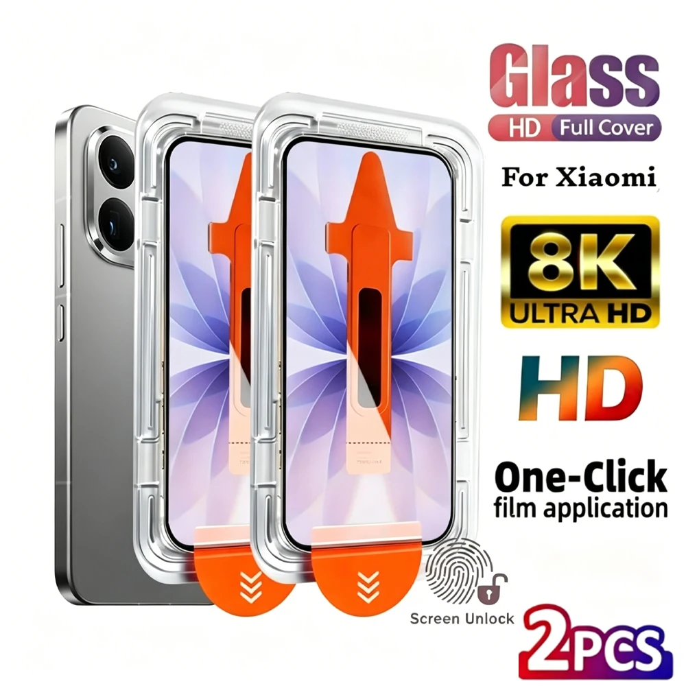 2Pcs One-click Auto-located Tempered Glass for Xiaomi Poco F8 Ultra X8 Pro Max X8 Pro F8 Pro Dust-free HD Fingerprint Unlock
2Pcs One-click Auto-located Tempered Glass for Xiaomi Poco F8 Ultra X8 Pro Max X8 Pro F8 Pro Dust-free HD Fingerprint Unlock