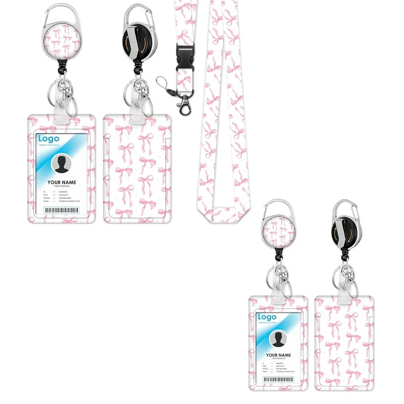 ID Badge Holder with Extendable Scroll, Cute Pink Bow Detachable Lanyard, Women's Beauty Office Supplies
ID Badge Holder with Extendable Scroll, Cute Pink Bow Detachable Lanyard, Women's Beauty Office Supplies