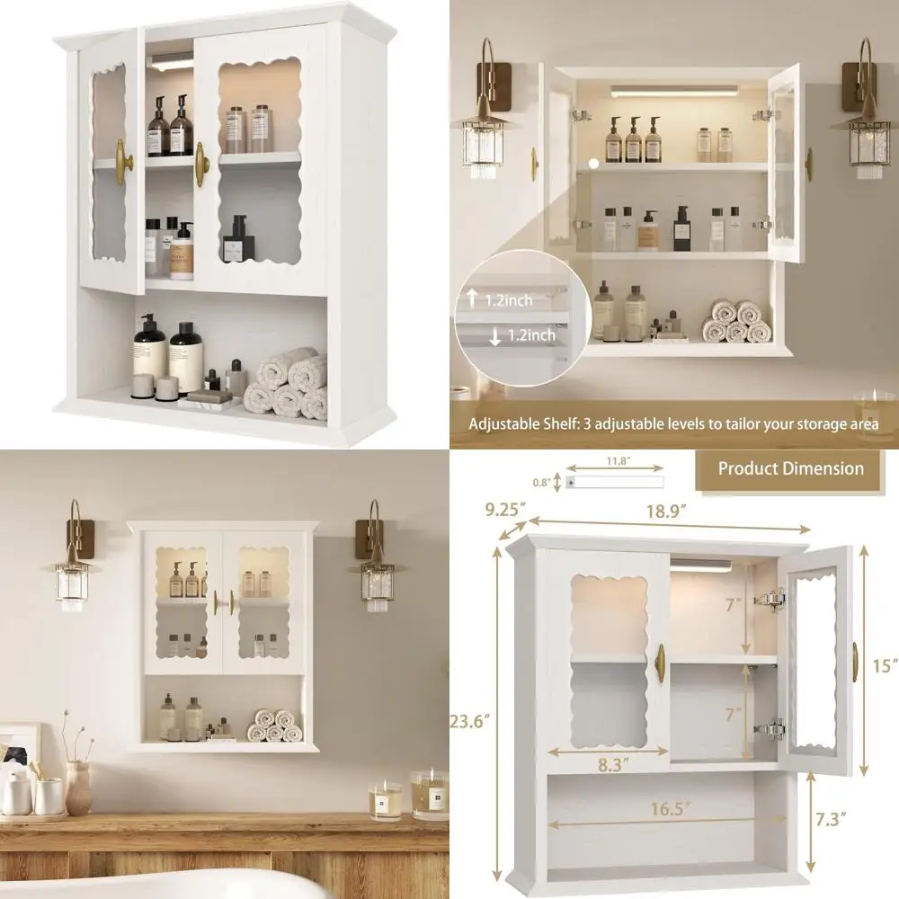 Motion Sensor LED Lighted Bathroom Wall Cabinet, Over Toilet Storage, 18.9 x 23.6 Mid-Size Medicine Cabinet
Motion Sensor LED Lighted Bathroom Wall Cabinet, Over Toilet Storage, 18.9 x 23.6 Mid-Size Medicine Cabinet