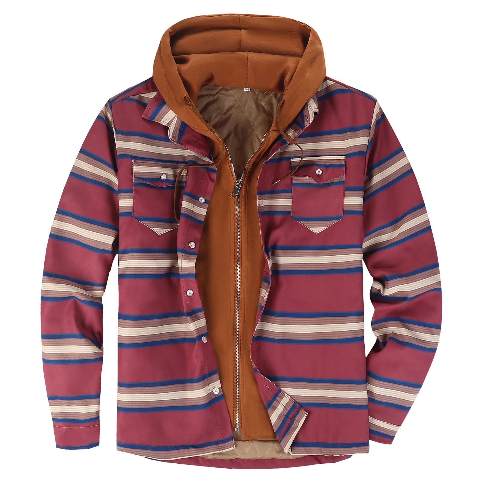 Men'S Fashion Plaid Hooded Jacket Winter Velvet Thickened Warm Outwear Casual Comfortable Soft Zipper Jacket Chaquetas Hombre
Men'S Fashion Plaid Hooded Jacket Winter Velvet Thickened Warm Outwear Casual Comfortable Soft Zipper Jacket Chaquetas Hombre