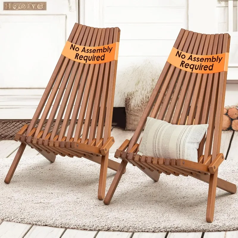 Folding wooden outdoor Adirondack stylish low profile lounge chair for patio, porch, lawn, garden
Folding wooden outdoor Adirondack stylish low profile lounge chair for patio, porch, lawn, garden