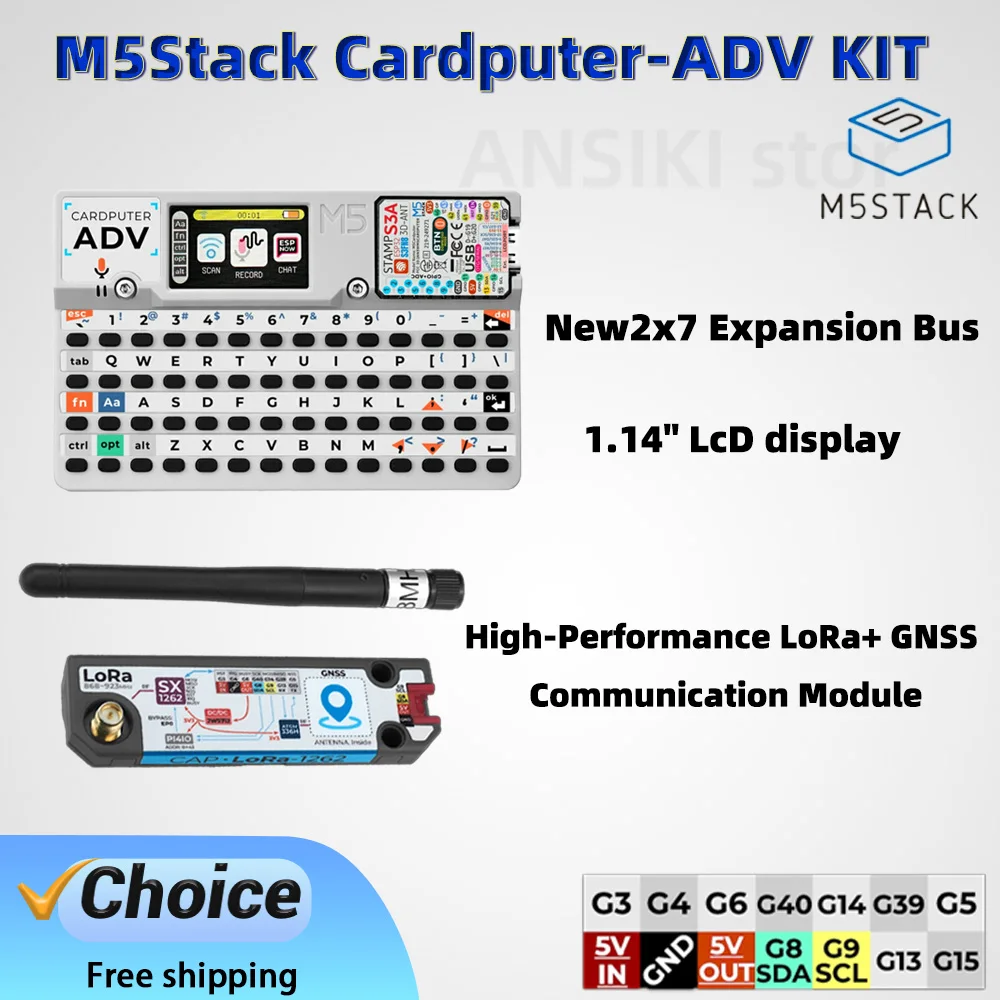 M5Stack Cardcomputer ADV Kit ESP32 Development Board 1.14 "LCD Screen for IoT Intelligent Development
M5Stack Cardcomputer ADV Kit ESP32 Development Board 1.14 "LCD Screen for IoT Intelligent Development