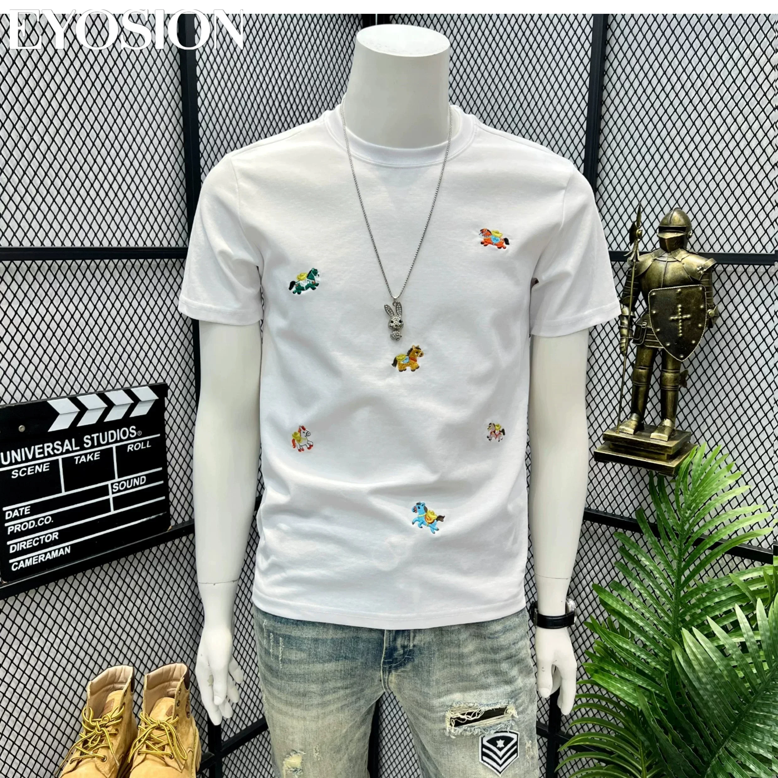 Summer Men T-shirt Pony Embroidered Pattern Half Slevee Suitable for Daily Wear 100% Cotton High Quality Material Round Neck Tee
Summer Men T-shirt Pony Embroidered Pattern Half Slevee Suitable for Daily Wear 100% Cotton High Quality Material Round Neck Tee