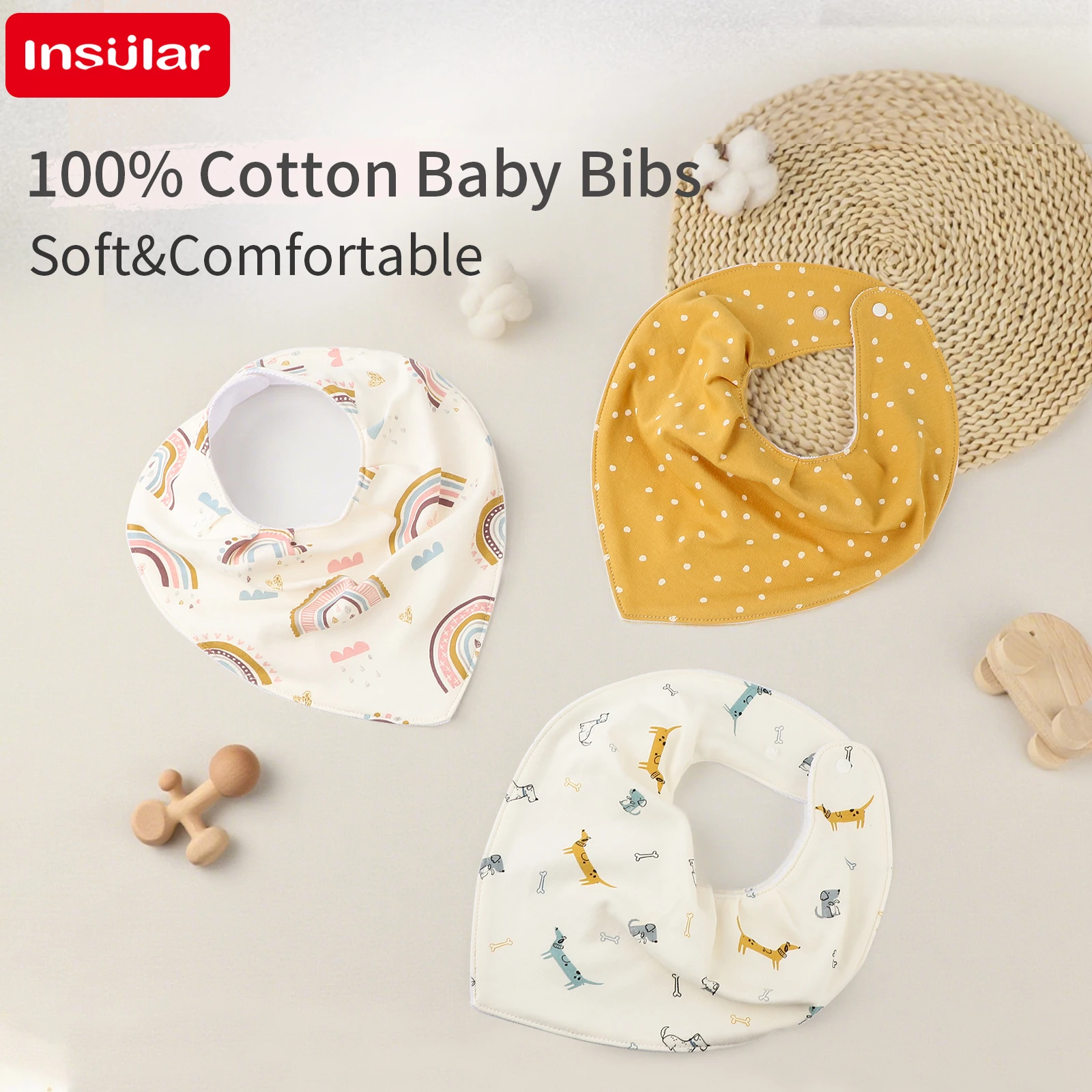 100% Cotton Gauze Baby Bib Triangle Drool Bandana Waterproof Feeding Bib for Infants Kids Drooling Eating Anti Spit Up Stains
100% Cotton Gauze Baby Bib Triangle Drool Bandana Waterproof Feeding Bib for Infants Kids Drooling Eating Anti Spit Up Stains