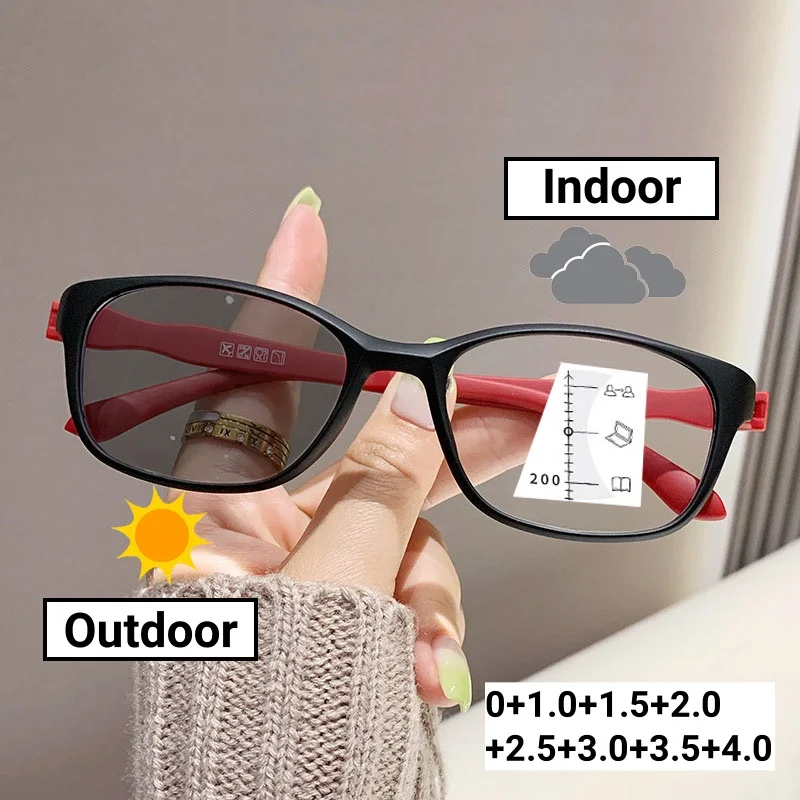 Women's Retro Photochromic Reading Glasses Unisex Men Vintage Multifocal Glasses Fashion Trendy Anti-blue Color Changing Glasses
Women's Retro Photochromic Reading Glasses Unisex Men Vintage Multifocal Glasses Fashion Trendy Anti-blue Color Changing Glasses