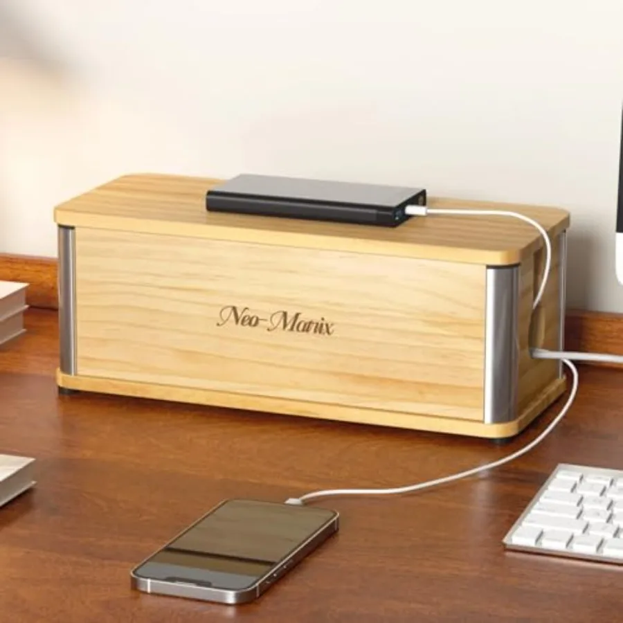 Wooden Cable Management Box Retro-Inspired Cord Organizer Box for Home Office Large Cord Hider Box Hides Cords and Power Strips
Wooden Cable Management Box Retro-Inspired Cord Organizer Box for Home Office Large Cord Hider Box Hides Cords and Power Strips