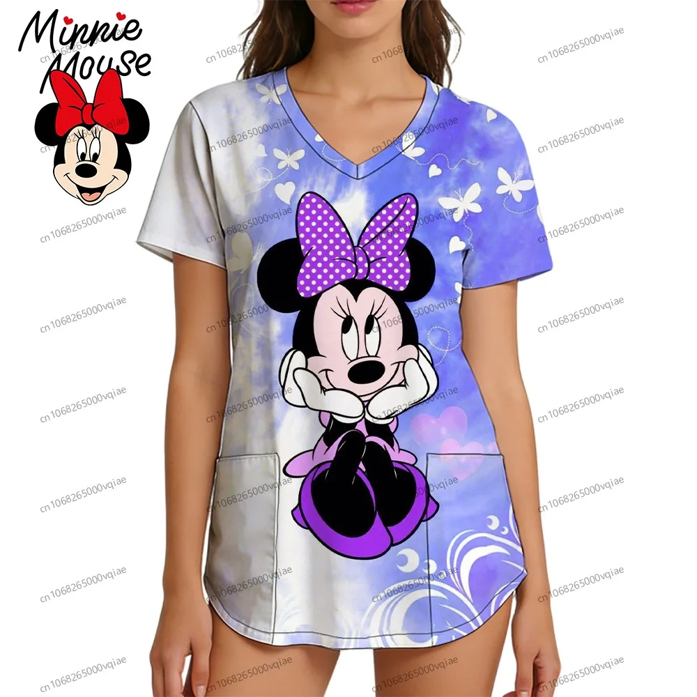 2026 New Disney Minnie Mouse Pocket Women's V Neck Nurse Uniform T-Shirt Y2k Summer Youthful Woman Clothes Tops S-2XL Kawaii
2026 New Disney Minnie Mouse Pocket Women's V Neck Nurse Uniform T-Shirt Y2k Summer Youthful Woman Clothes Tops S-2XL Kawaii