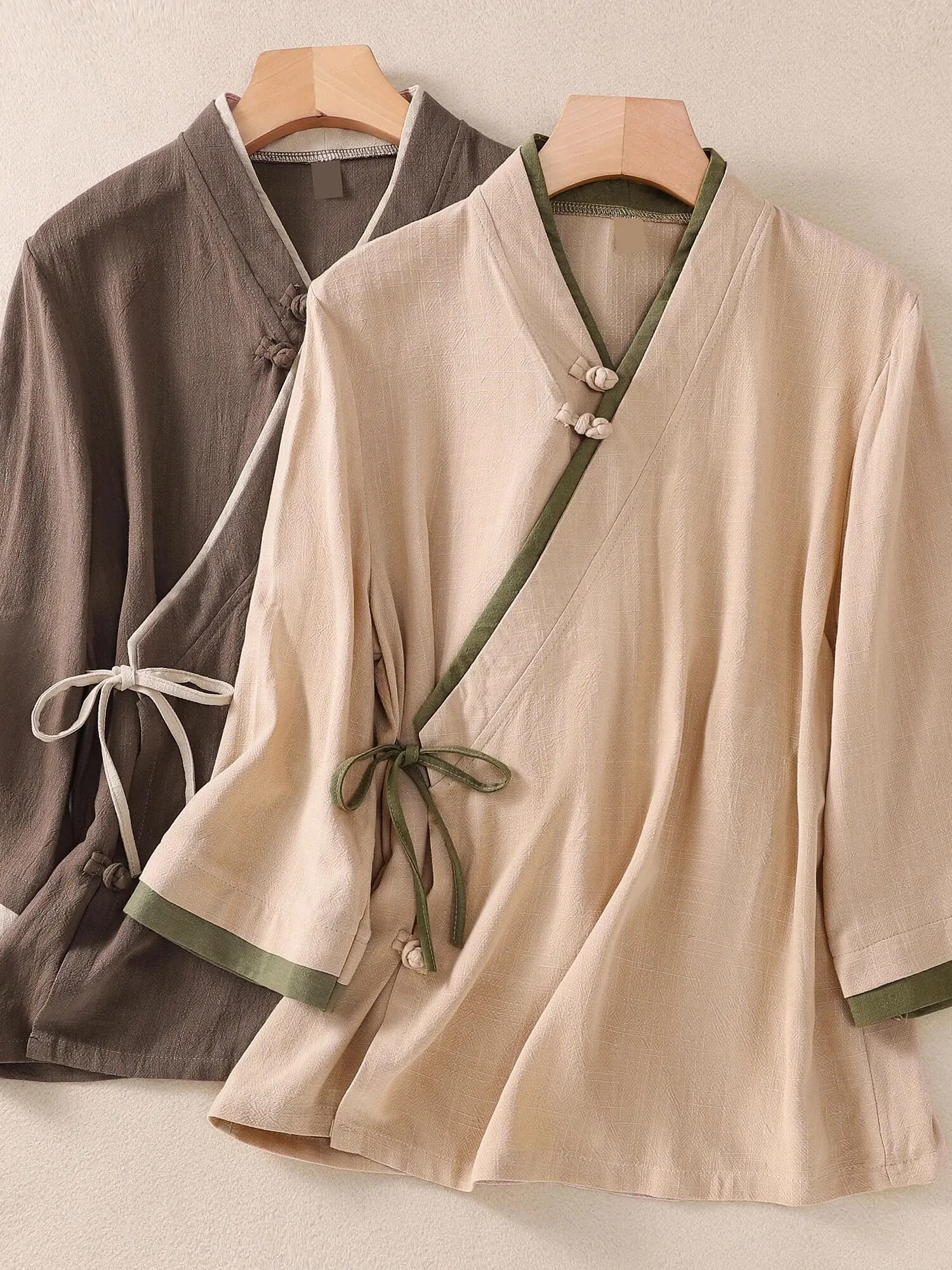 Long Sleeve Zen Study Uniform Set Women's Fashion Traditional Chinese Style V-Neck Shirt Regular Length Seven Sleeve Commute
Long Sleeve Zen Study Uniform Set Women's Fashion Traditional Chinese Style V-Neck Shirt Regular Length Seven Sleeve Commute