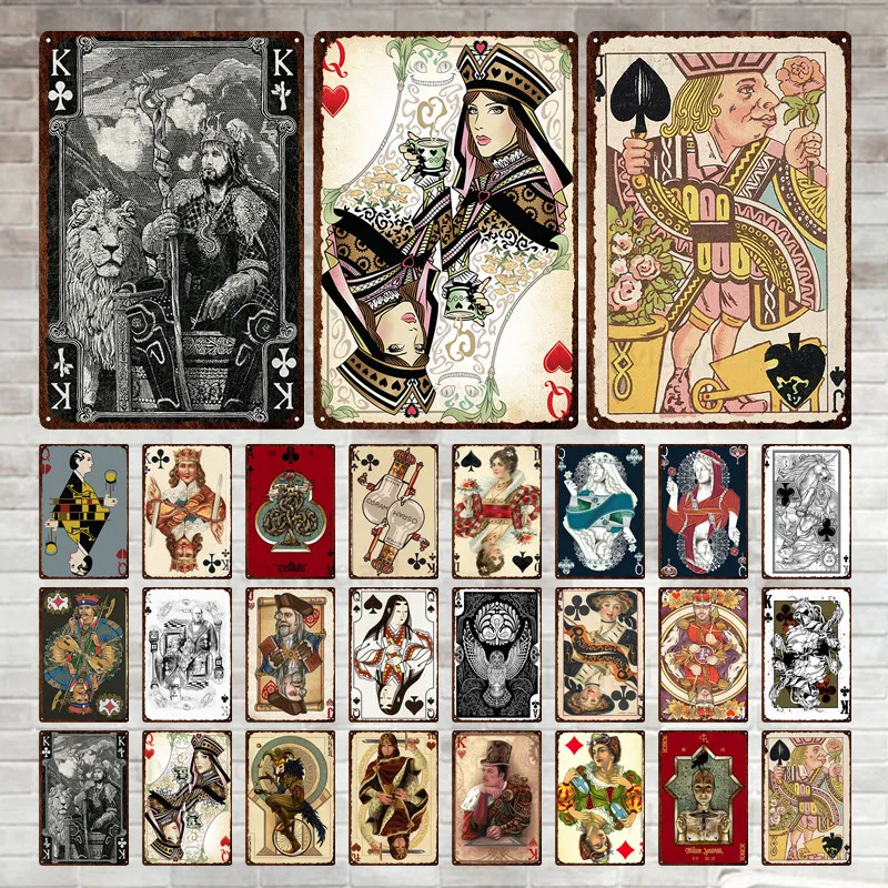 Hand Painted Poker Retro Tin Logo Tarot Retro Metal Signboard Painting Living Room Home Wall Decoration Bar Club
Hand Painted Poker Retro Tin Logo Tarot Retro Metal Signboard Painting Living Room Home Wall Decoration Bar Club