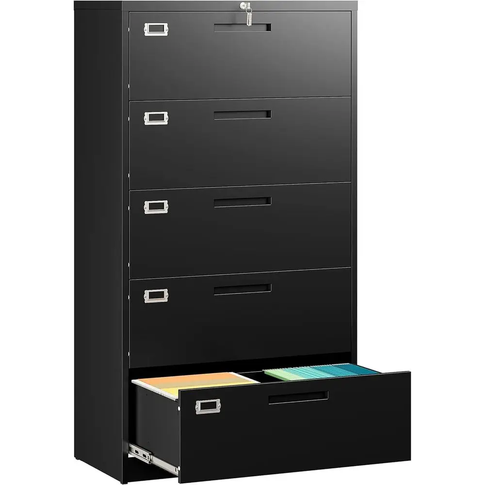 Secure Black Lateral Filing Cabinet for A4/Letter/Legal Files
Secure Black Lateral Filing Cabinet for A4/Letter/Legal Files
