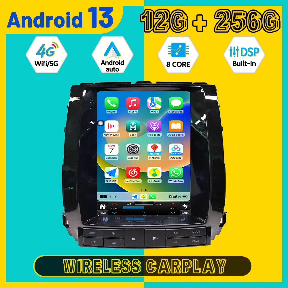 Vertical Multimedia Automotive Player For Toyota Land Cruiser Prado 2002~2009 Android Carplay GPS Navigation Car Radio Head unit
Vertical Multimedia Automotive Player For Toyota Land Cruiser Prado 2002~2009 Android Carplay GPS Navigation Car Radio Head unit