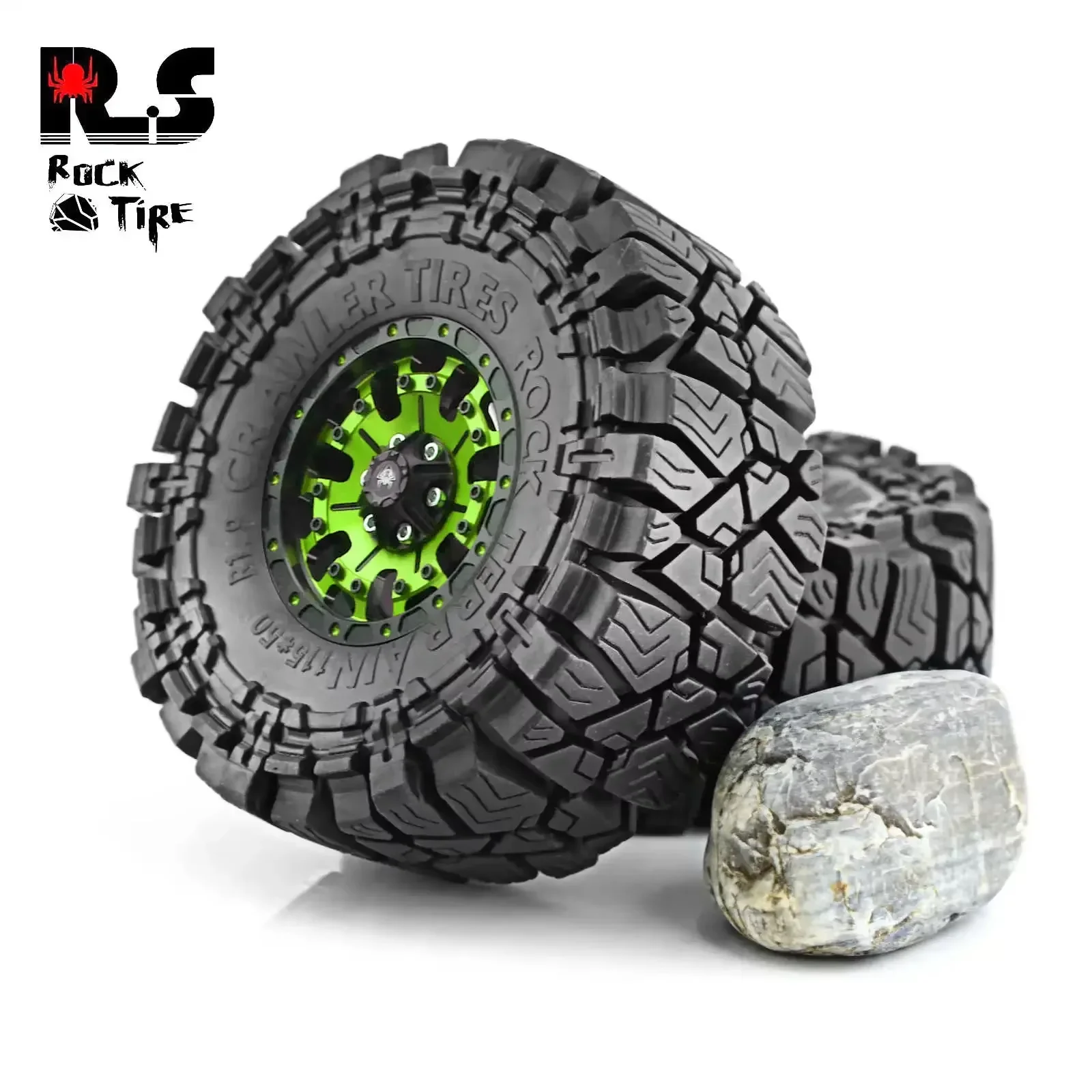 4PCS 1.9 Inch Beadlock Wheel Rims & Rubber Tire 115*50mm for 1/10 RC Rock Crawler Axial SCX10 RR10 AX10 Wraith 90048 90018 KM2
4PCS 1.9 Inch Beadlock Wheel Rims & Rubber Tire 115*50mm for 1/10 RC Rock Crawler Axial SCX10 RR10 AX10 Wraith 90048 90018 KM2