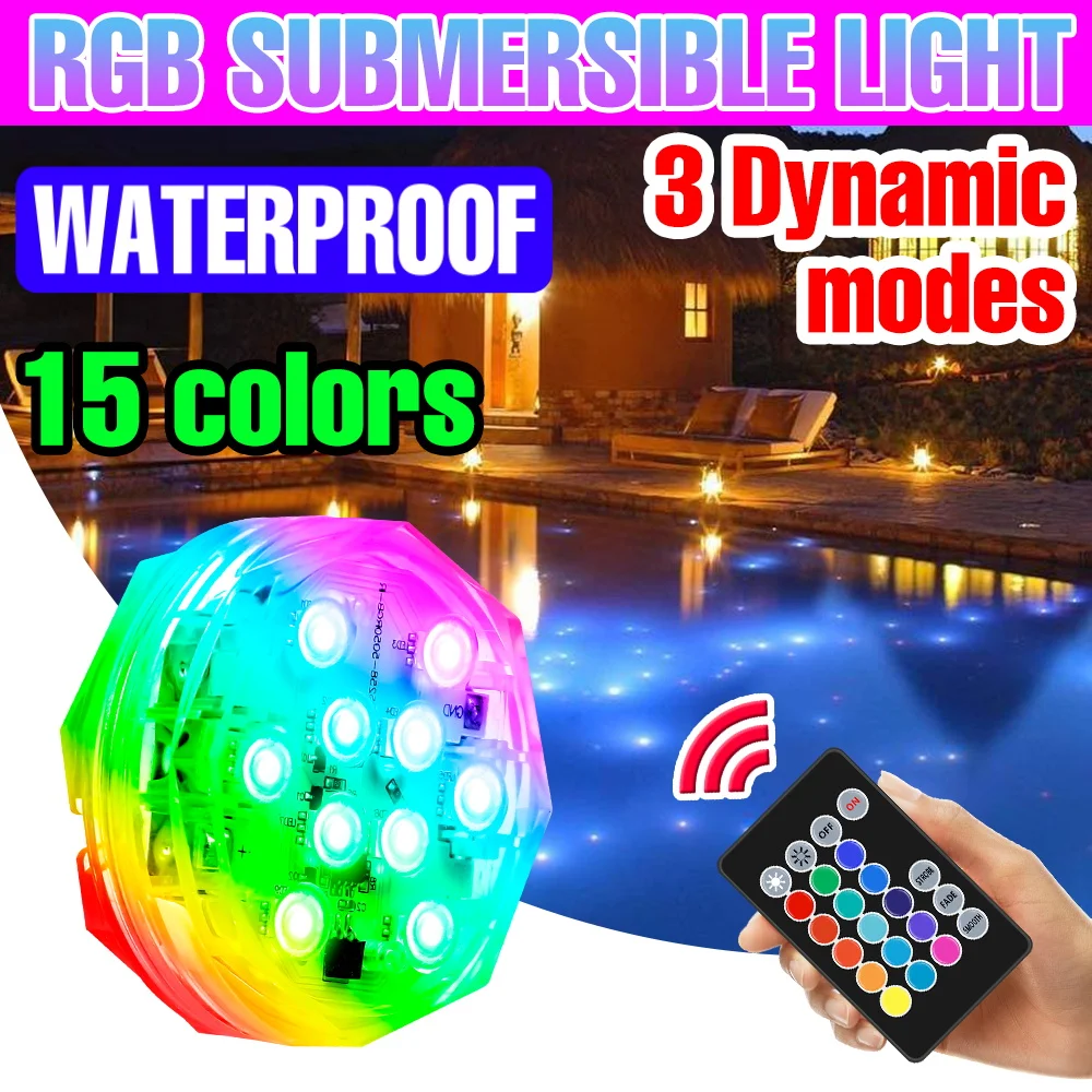RGB подводные лампы светодиодный погружной светильник 15 цветов для бассейна водонепроницаемая атмосферная лампа для вечеринок с регулируемой яркостью освещение для аквариума
RGB подводные лампы светодиодный погружной светильник 15 цветов для бассейна водонепроницаемая атмосферная лампа для вечеринок с регулируемой яркостью освещение для аквариума