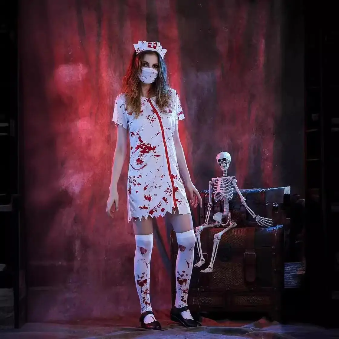 Halloween Horror Bloody Nurse ZombieDoctor Costume Women's Festival Celebration Outfit Stage Performance Traditional Chinese ...
Halloween Horror Bloody Nurse ZombieDoctor Costume Women's Festival Celebration Outfit Stage Performance Traditional Chinese ...