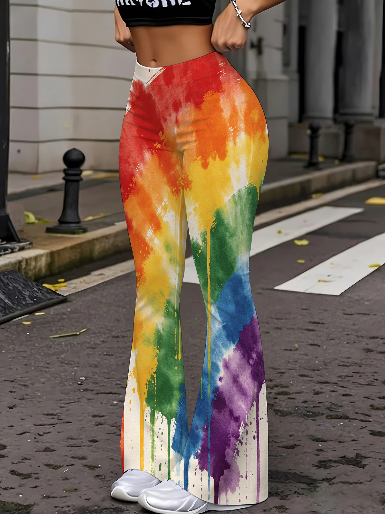 Boho Tie Dye Print Flare Pants Women High Waist Stretch Casual Bell Bottom Streetwear Trousers
Boho Tie Dye Print Flare Pants Women High Waist Stretch Casual Bell Bottom Streetwear Trousers