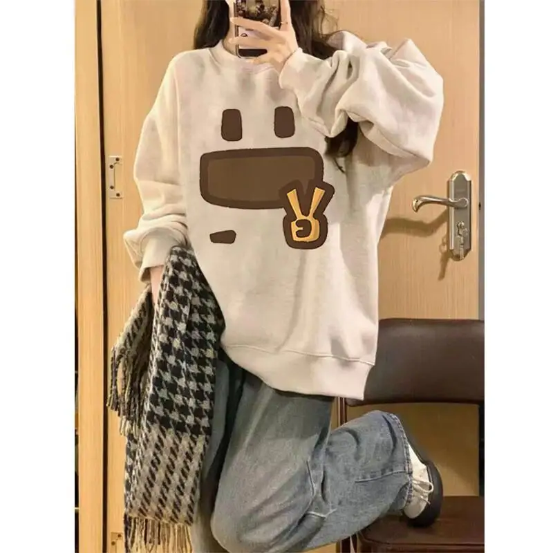 Kawaii модные топы для девочек, студенческая повседневная женская одежда с героями мультфильмов, новинка 2025 года, модная женская толстовка с капюшоном, свободная универсальная толстовка в ленивом стиле
Kawaii модные топы для девочек, студенческая повседневная женская одежда с героями мультфильмов, новинка 2025 года, модная женская толстовка с капюшоном, свободная универсальная толстовка в ленивом стиле
