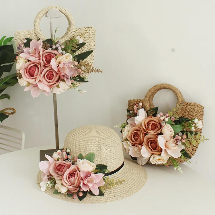 Summer Floral Woven St Bag Crossbody oulder Beach Basket Women's Handbag Hat Set Single Strap Travel Accories
Summer Floral Woven St Bag Crossbody oulder Beach Basket Women's Handbag Hat Set Single Strap Travel Accories