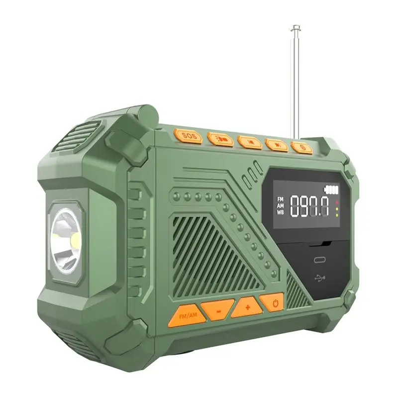 Emergency Hand Crank Radio With SOS Alarm LED Flashlight AM/FM WB Radio For Outdoor Indoor Weather Alert System Green
Emergency Hand Crank Radio With SOS Alarm LED Flashlight AM/FM WB Radio For Outdoor Indoor Weather Alert System Green