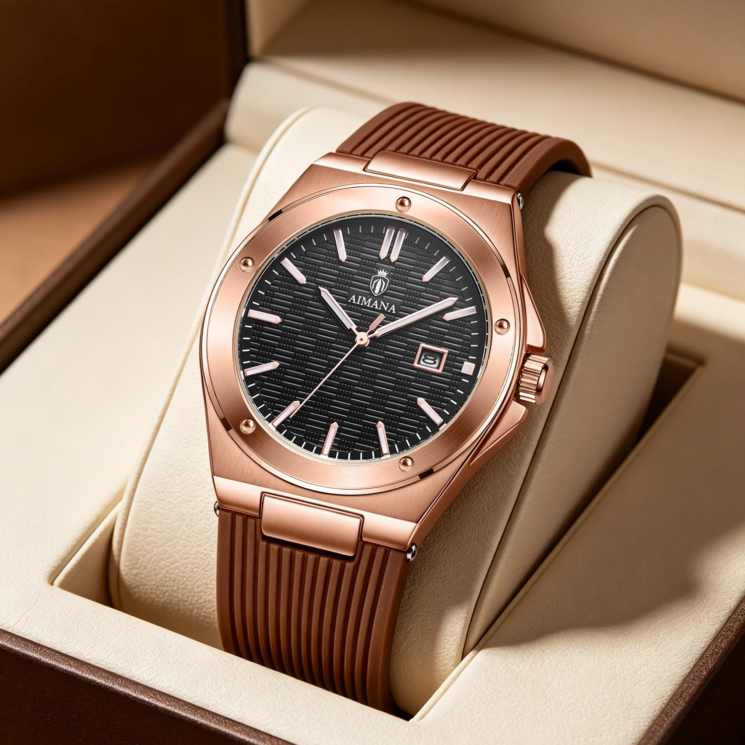 AIMANA Men's Business Watch Waterproof Luminous Calendar Quartz Stainless Steel Strap for Daily Wear Gift for Men
AIMANA Men's Business Watch Waterproof Luminous Calendar Quartz Stainless Steel Strap for Daily Wear Gift for Men