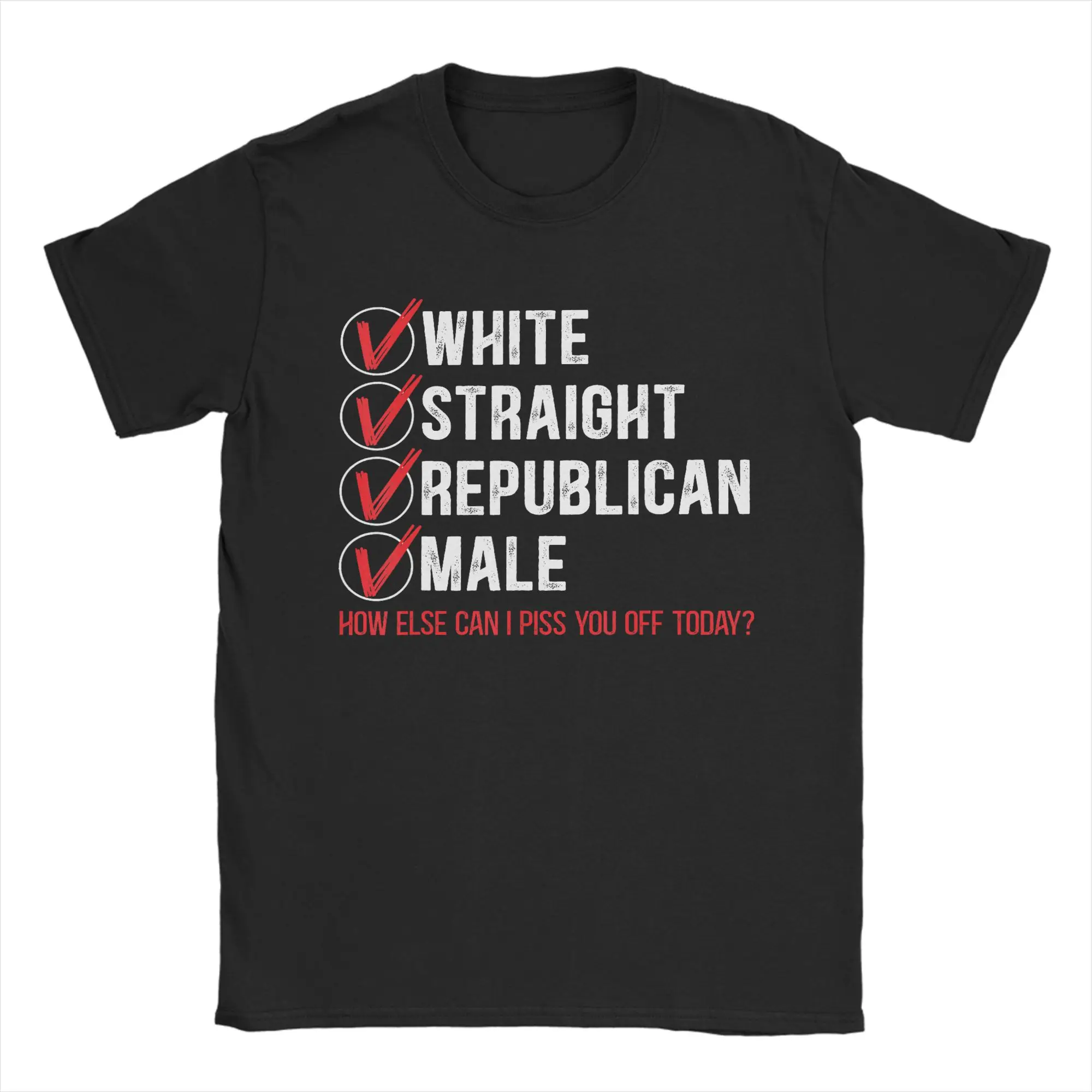 Белая прямая футболка с надписью «Мужчина-республиканец» – подарок для гордых республиканцев. Модные крутые футболки с коротким рукавом и круглым вырезом.
Белая прямая футболка с надписью «Мужчина-республиканец» – подарок для гордых республиканцев. Модные крутые футболки с коротким рукавом и круглым вырезом.