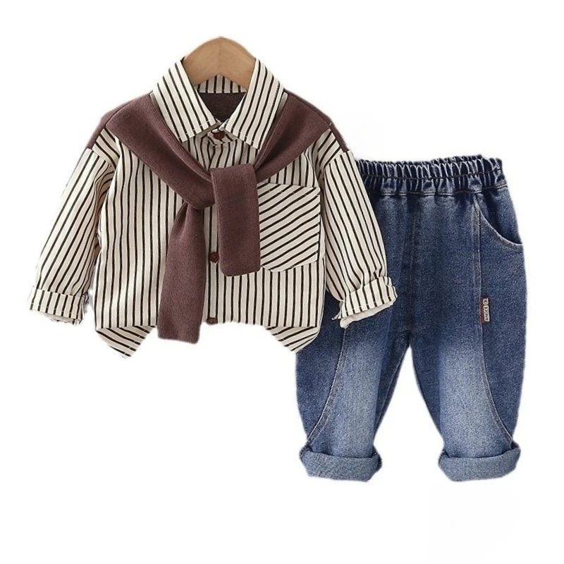 New Spring Autumn Baby Clothes Suit Children Boys Long Sleeved Shirt Pants 2Pcs/Sets Infant Striped Clothing Kids Tracksuits
New Spring Autumn Baby Clothes Suit Children Boys Long Sleeved Shirt Pants 2Pcs/Sets Infant Striped Clothing Kids Tracksuits