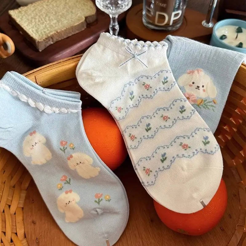5 Pairs Ladies' Socks Set Cartoon Puppy Kawaii Sweet Cute Preppy Style Japanese Versatile Funny Ankle Socks For Girl Wholesale
5 Pairs Ladies' Socks Set Cartoon Puppy Kawaii Sweet Cute Preppy Style Japanese Versatile Funny Ankle Socks For Girl Wholesale