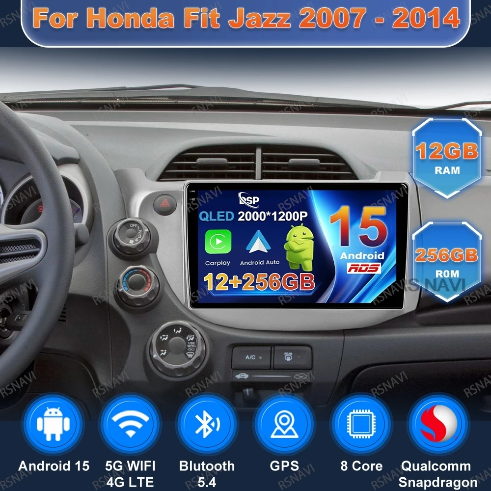 Android 15 Car Radio For Honda Fit Jazz 2007 - 2014 Autoradio GPS 5G WIFI Navigation Viedo Player 4G LTE QLED Multimedia Stereo
Android 15 Car Radio For Honda Fit Jazz 2007 - 2014 Autoradio GPS 5G WIFI Navigation Viedo Player 4G LTE QLED Multimedia Stereo