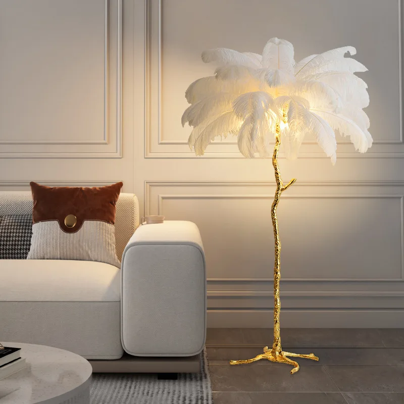 French LED Floor Lamp for Living Room Modern Resin Luxury Ostrich Feather Floor Lamps Bedroom Sofa Corner Indoor Standing Lights
French LED Floor Lamp for Living Room Modern Resin Luxury Ostrich Feather Floor Lamps Bedroom Sofa Corner Indoor Standing Lights