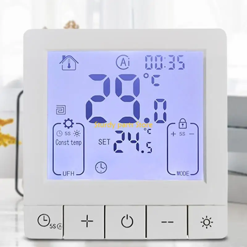 Программируемый термостат для подогрева пола 97QC, 25 А, регулятор температуры с дистанционным управлением
Программируемый термостат для подогрева пола 97QC, 25 А, регулятор температуры с дистанционным управлением