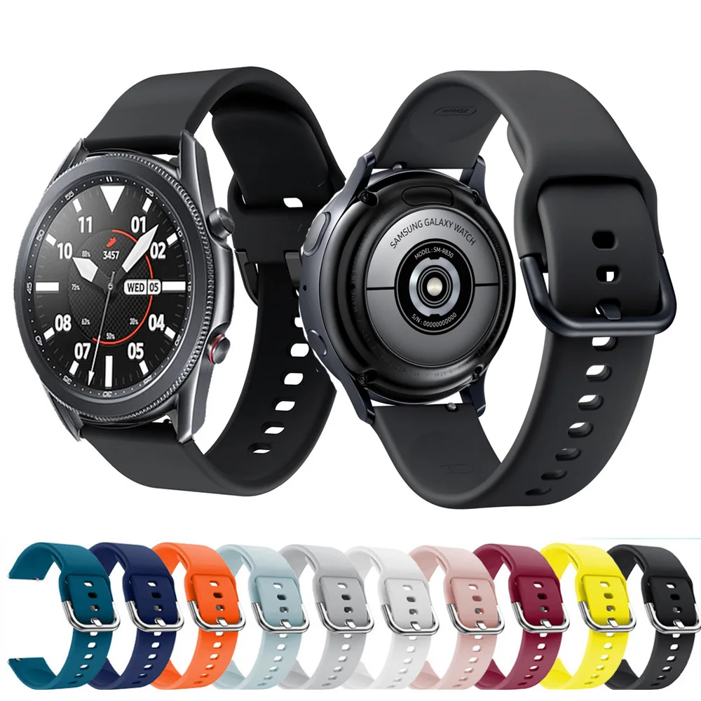 22mm 20mm Sport Silicone Watchband For Samsung Galaxy Watch 3 41mm 45mm Strap Wristband For Samsung Gear S2 S3 Frontier Bracelet
22mm 20mm Sport Silicone Watchband For Samsung Galaxy Watch 3 41mm 45mm Strap Wristband For Samsung Gear S2 S3 Frontier Bracelet