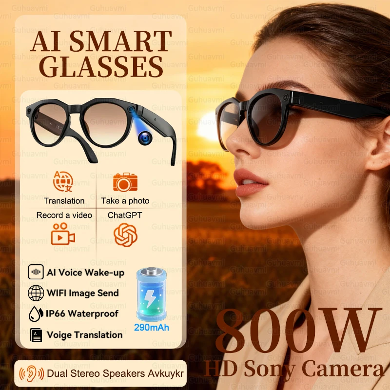 2026 New Women Sunglasses AI Shooting Glasses 4K HD 800W Pixels Camera Bluetooth Call Voice Assistant Translation Smart Glasses
2026 New Women Sunglasses AI Shooting Glasses 4K HD 800W Pixels Camera Bluetooth Call Voice Assistant Translation Smart Glasses