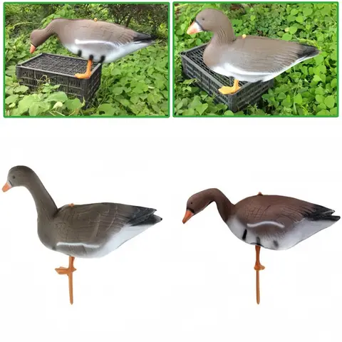 Schuimgans jachtlokvogel Realistische 3D levensechte plastic vogelverschrikker voor watervogelsjacht Vogelcontrole in buitentuin en veld