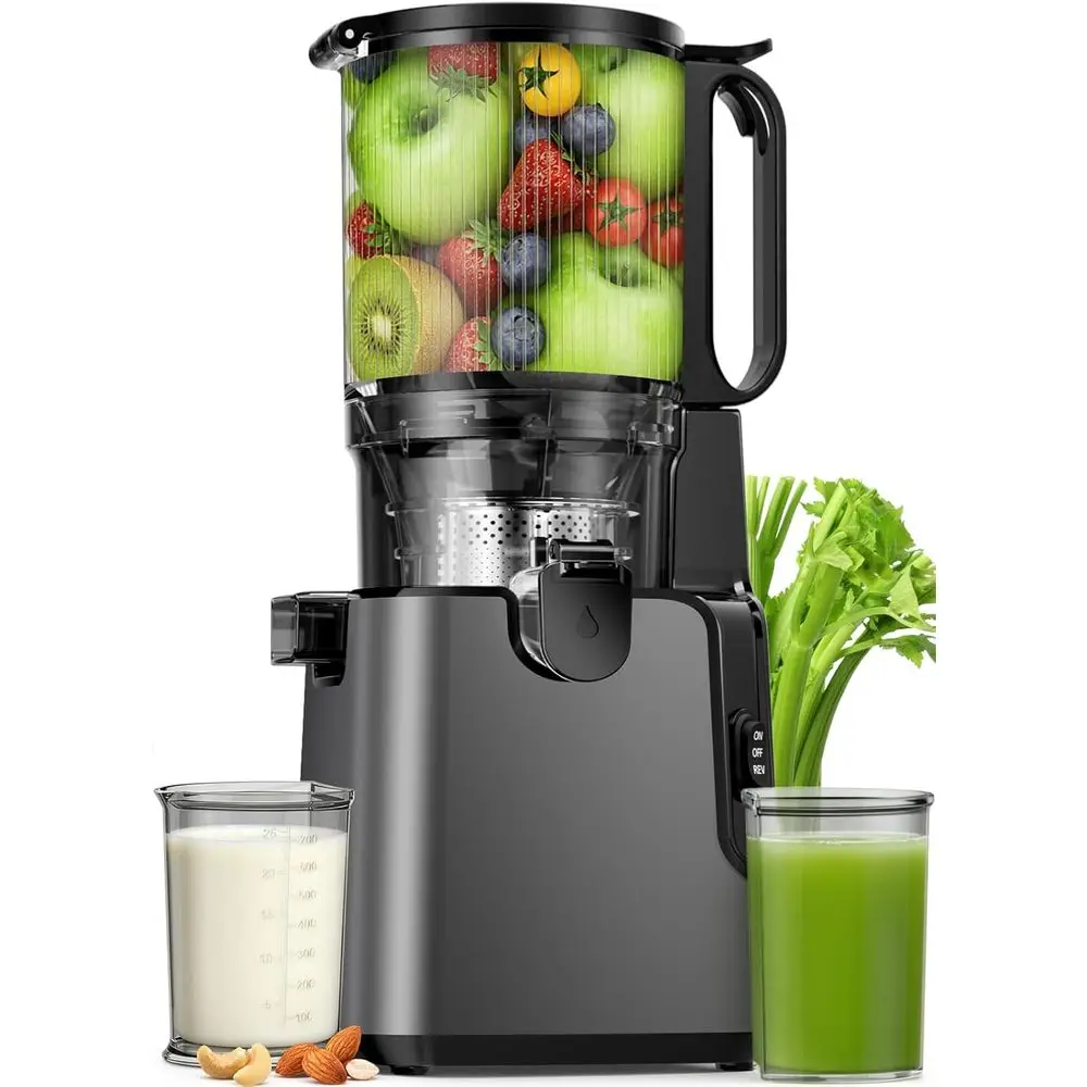 Juicer hines with 5.8" Large Chute, 2-in-1 Cold PrJuicer or Whole Vegetables ruits 400W, Masticating juicer Easy to Clean Juice
Juicer hines with 5.8" Large Chute, 2-in-1 Cold PrJuicer or Whole Vegetables ruits 400W, Masticating juicer Easy to Clean Juice
