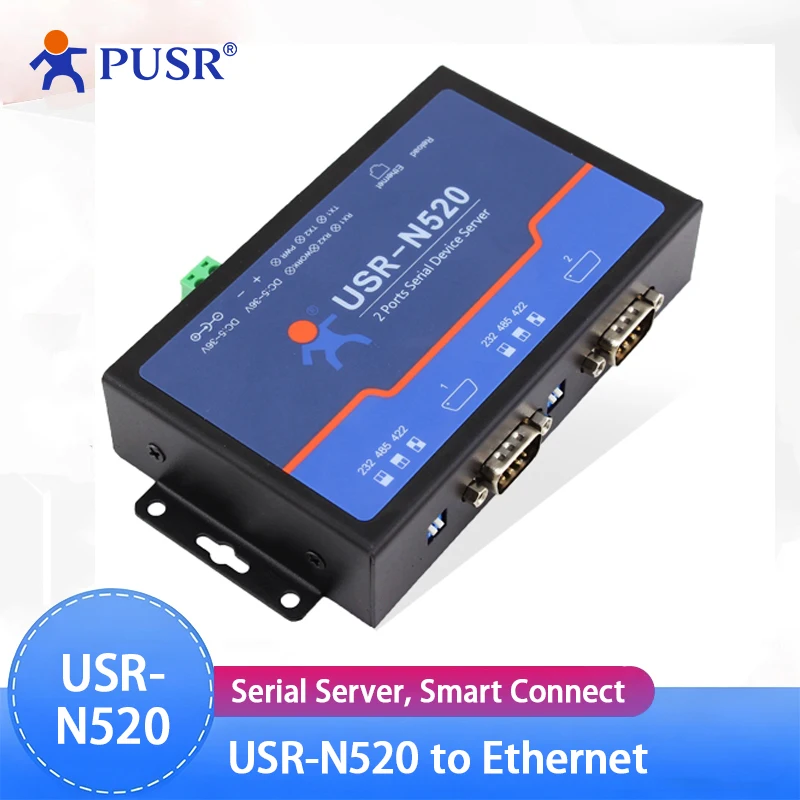 USR-N520 Industrial 2 Serial Port RS232 RS485 To Ethernet TCP/IP Converter Server Support MQTT Modbus RTU TCP
USR-N520 Industrial 2 Serial Port RS232 RS485 To Ethernet TCP/IP Converter Server Support MQTT Modbus RTU TCP