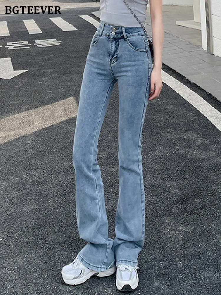 BGTEEVER Casual Chic Ladies Buttons Flare Denim Pants High Waist Slim Pockets Female Skinny Jeans Trousers 2022 Summer
BGTEEVER Casual Chic Ladies Buttons Flare Denim Pants High Waist Slim Pockets Female Skinny Jeans Trousers 2022 Summer